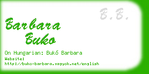 barbara buko business card